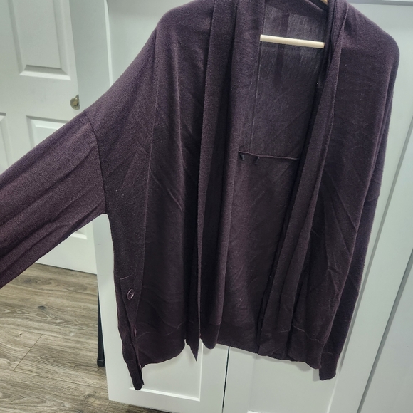 COS Side Button Merino Wool Brown Cardigan - Picture 4 of 14